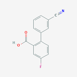 molecular formula C14H8FNO2 B6364503 2-(3-Cyanophenyl)-5-fluorobenzoic acid, 95% CAS No. 1183275-64-0