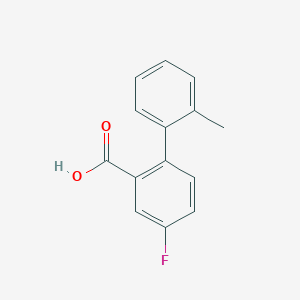 molecular formula C14H11FO2 B6364512 5-Fluoro-2-(2-methylphenyl)benzoic acid, 95% CAS No. 1184005-75-1