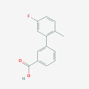 molecular formula C14H11FO2 B6364516 3-(5-Fluoro-2-methylphenyl)benzoic acid, 95% CAS No. 1183132-65-1