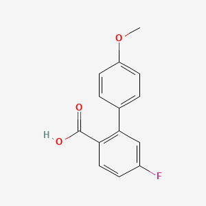 molecular formula C14H11FO3 B6364520 4-Fluoro-2-(4-methoxyphenyl)benzoic acid, 95% CAS No. 1184395-84-3