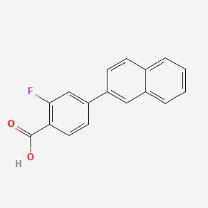 molecular formula C17H11FO2 B6364576 2-Fluoro-4-(naphthalen-2-yl)benzoic acid, 95% CAS No. 1183510-28-2