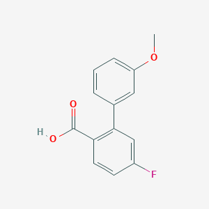 molecular formula C14H11FO3 B6364580 4-Fluoro-2-(3-methoxyphenyl)benzoic acid, 95% CAS No. 1179885-80-3