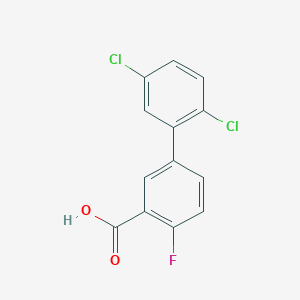 molecular formula C13H7Cl2FO2 B6364581 5-(2,5-Dichlorophenyl)-2-fluorobenzoic acid, 95% CAS No. 1184070-61-8