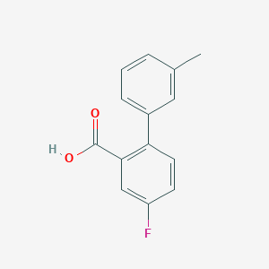 molecular formula C14H11FO2 B6364586 5-Fluoro-2-(3-methylphenyl)benzoic acid, 95% CAS No. 1178051-11-0