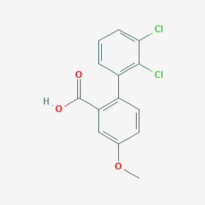 molecular formula C14H10Cl2O3 B6364600 2-(2,3-Dichlorophenyl)-5-methoxybenzoic acid, 95% CAS No. 1178359-47-1
