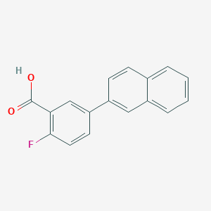 molecular formula C17H11FO2 B6364601 2-Fluoro-5-(naphthalen-2-yl)benzoic acid, 95% CAS No. 1184580-80-0