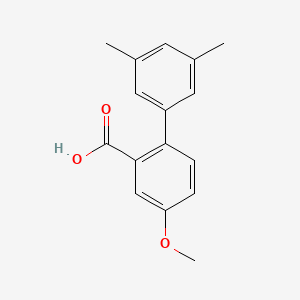 molecular formula C16H16O3 B6364607 2-(3,5-Dimethylphenyl)-5-methoxybenzoic acid, 95% CAS No. 1178613-76-7