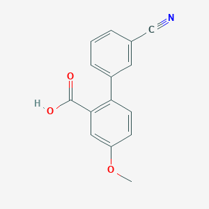 molecular formula C15H11NO3 B6364614 2-(3-Cyanophenyl)-5-methoxybenzoic acid, 95% CAS No. 1178101-51-3