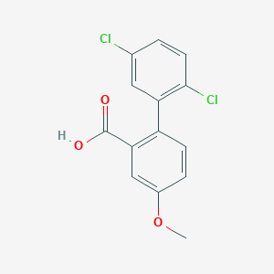 molecular formula C14H10Cl2O3 B6364636 2-(2,5-Dichlorophenyl)-5-methoxybenzoic acid, 95% CAS No. 1184554-69-5