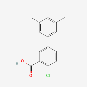 molecular formula C15H13ClO2 B6364654 2-Chloro-5-(3,5-dimethylphenyl)benzoic acid, 95% CAS No. 1179618-51-9