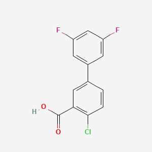 molecular formula C13H7ClF2O2 B6364668 2-Chloro-5-(3,5-difluorophenyl)benzoic acid, 95% CAS No. 1178278-09-5