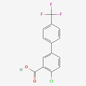 molecular formula C14H8ClF3O2 B6364681 2-Chloro-5-(4-trifluoromethylphenyl)benzoic acid, 95% CAS No. 1179847-52-9