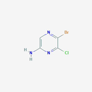 molecular formula C4H3BrClN3 B063647 5-Bromo-6-chloropyrazin-2-amine CAS No. 173253-42-4