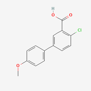 molecular formula C14H11ClO3 B6364704 2-Chloro-5-(4-methoxyphenyl)benzoic acid, 95% CAS No. 1182763-42-3