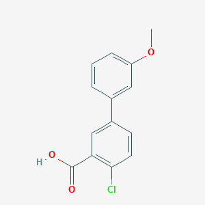 molecular formula C14H11ClO3 B6364708 2-Chloro-5-(3-methoxyphenyl)benzoic acid, 95% CAS No. 1179607-85-2