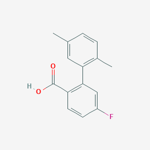 molecular formula C15H13FO2 B6364737 2-(2,5-Dimethylphenyl)-4-fluorobenzoic acid, 95% CAS No. 1182942-56-8