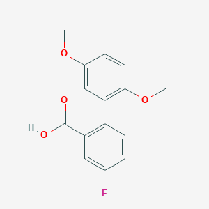 2-(2,5-Dimethoxyphenyl)-5-fluorobenzoic acid, 95%