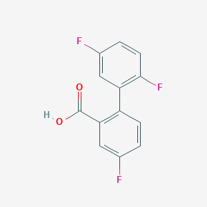 molecular formula C13H7F3O2 B6364774 2-(2,5-Difluorophenyl)-5-fluorobenzoic acid, 95% CAS No. 1178672-29-1