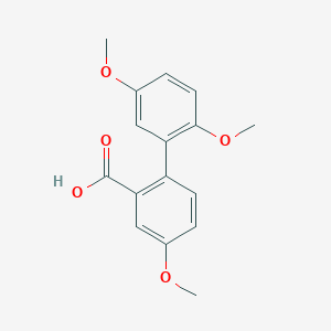 molecular formula C16H16O5 B6364784 2-(2,5-Dimethoxyphenyl)-5-methoxybenzoic acid, 95% CAS No. 925908-53-8