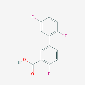 molecular formula C13H7F3O2 B6364791 5-(2,5-Difluorophenyl)-2-fluorobenzoic acid, 95% CAS No. 1184382-68-0