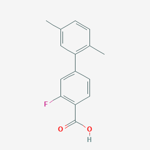 molecular formula C15H13FO2 B6364796 4-(2,5-Dimethylphenyl)-2-fluorobenzoic acid, 95% CAS No. 1179180-26-7