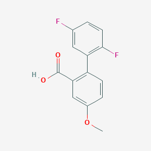 molecular formula C14H10F2O3 B6364802 2-(2,5-Difluorophenyl)-5-methoxybenzoic acid, 95% CAS No. 1182809-86-4
