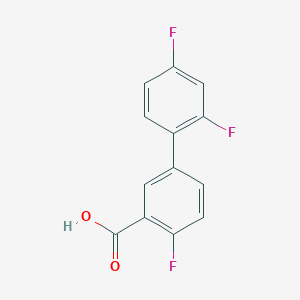 molecular formula C13H7F3O2 B6364804 5-(2,4-Difluorophenyl)-2-fluorobenzoic acid, 95% CAS No. 1179628-04-6