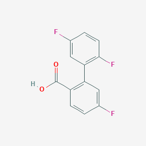 molecular formula C13H7F3O2 B6364817 2-(2,5-Difluorophenyl)-4-fluorobenzoic acid, 95% CAS No. 1182432-89-8