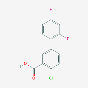 molecular formula C13H7ClF2O2 B6364822 2-Chloro-5-(2,4-difluorophenyl)benzoic acid, 95% CAS No. 1184389-55-6