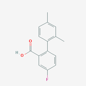 molecular formula C15H13FO2 B6364833 2-(2,4-Dimethylphenyl)-5-fluorobenzoic acid, 95% CAS No. 1183281-90-4