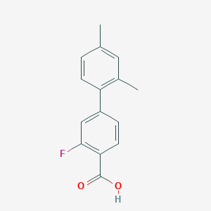 molecular formula C15H13FO2 B6364837 4-(2,4-Dimethylphenyl)-2-fluorobenzoic acid, 95% CAS No. 1183287-38-8