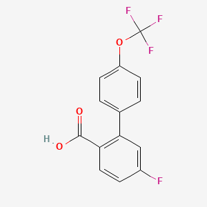 4-Fluoro-2-(4-trifluoromethoxyphenyl)benzoic acid, 95%
