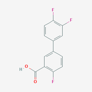 molecular formula C13H7F3O2 B6364858 5-(3,4-Difluorophenyl)-2-fluorobenzoic acid, 95% CAS No. 1183127-30-1