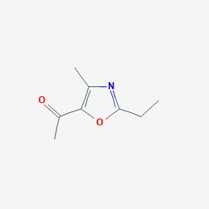 molecular formula C8H11NO2 B063649 5-Acetyl-2-ethyl-4-methyloxazole CAS No. 167405-19-8