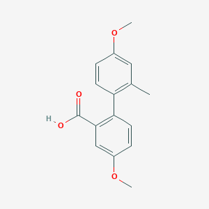 molecular formula C16H16O4 B6364905 2-(4-Methoxy-2-methylphenyl)-5-methoxybenzoic acid, 95% CAS No. 1184162-32-0