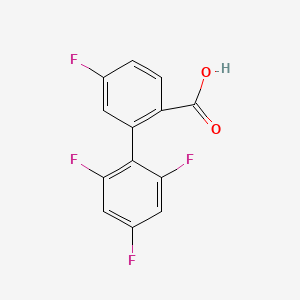 molecular formula C13H6F4O2 B6364922 4-Fluoro-2-(2,4,6-trifluorophenyl)benzoic acid, 95% CAS No. 1184392-01-5