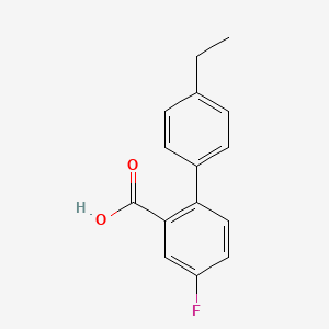 molecular formula C15H13FO2 B6364937 2-(4-Ethylphenyl)-5-fluorobenzoic acid, 95% CAS No. 1182425-77-9