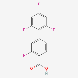 molecular formula C13H6F4O2 B6364949 2-Fluoro-4-(2,4,6-trifluorophenyl)benzoic acid, 95% CAS No. 1183511-54-7
