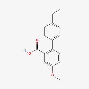 molecular formula C16H16O3 B6364980 2-(4-Ethylphenyl)-5-methoxybenzoic acid, 95% CAS No. 1183400-94-3