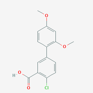molecular formula C15H13ClO4 B6364989 2-Chloro-5-(2,4-dimethoxyphenyl)benzoic acid, 95% CAS No. 1178415-57-0