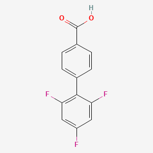 molecular formula C13H7F3O2 B6364999 4-(2,4,6-Trifluorophenyl)benzoic acid, 95% CAS No. 505082-94-0