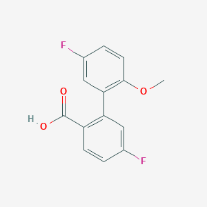molecular formula C14H10F2O3 B6365021 4-Fluoro-2-(5-fluoro-2-methoxyphenyl)benzoic acid, 95% CAS No. 1179625-23-0