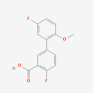molecular formula C14H10F2O3 B6365045 2-Fluoro-5-(5-fluoro-2-methoxyphenyl)benzoic acid, 95% CAS No. 1179926-83-0
