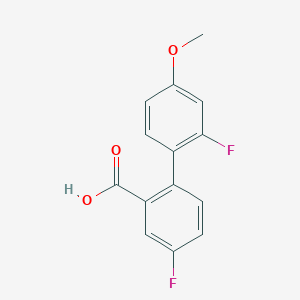 molecular formula C14H10F2O3 B6365132 5-Fluoro-2-(2-fluoro-4-methoxyphenyl)benzoic acid, 95% CAS No. 1178061-38-5