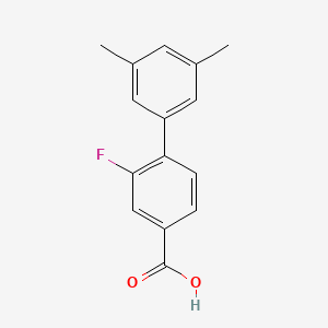 molecular formula C15H13FO2 B6365140 4-(3,5-Dimethylphenyl)-3-fluorobenzoic acid, 95% CAS No. 1261902-15-1