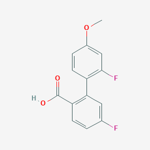 molecular formula C14H10F2O3 B6365158 4-Fluoro-2-(2-fluoro-4-methoxyphenyl)benzoic acid, 95% CAS No. 1183009-21-3