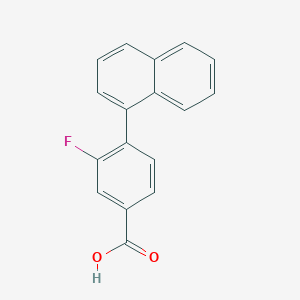 molecular formula C17H11FO2 B6365161 3-Fluoro-4-(naphthalen-1-yl)benzoic acid, 95% CAS No. 1261950-01-9
