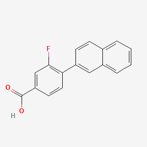 molecular formula C17H11FO2 B6365183 3-Fluoro-4-(naphthalen-2-yl)benzoic acid, 95% CAS No. 1261907-62-3