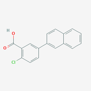 molecular formula C17H11ClO2 B6365187 2-Chloro-5-(naphthalen-2-yl)benzoic acid, 95% CAS No. 1261979-74-1