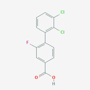 molecular formula C13H7Cl2FO2 B6365195 4-(2,3-Dichlorophenyl)-3-fluorobenzoic acid, 95% CAS No. 1261944-52-8